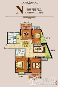 领东天第N户型 4室3厅2卫1厨