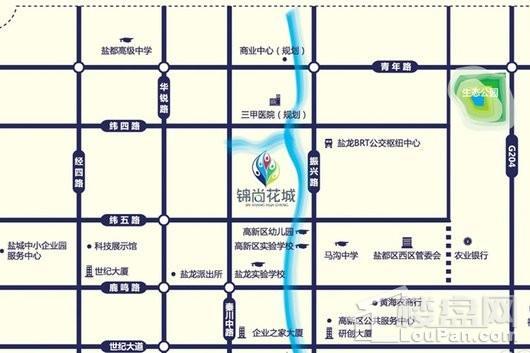 锦尚花城交通图