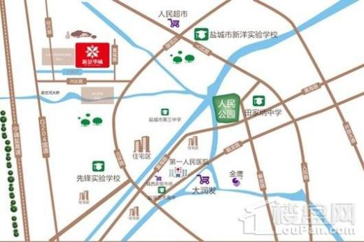 新景华城交通图