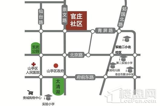 官庄社区交通图