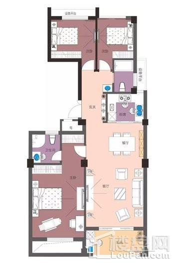 鸿鼎·首府109㎡豪宅三房 3室2厅2卫1厨