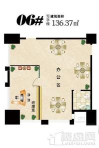 中国·石家庄·塔坛国际商贸城6#标准层A户型 1室1厅1卫