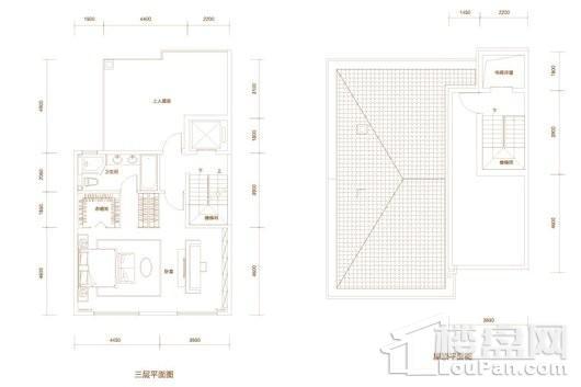 瀚唐联排别墅户型469三层、屋顶 4室4厅6卫1厨