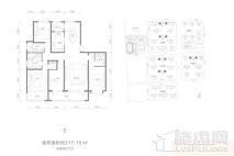 融创中心E户型 4室2厅3卫1厨