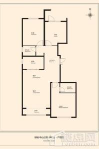 绿地中山公馆16#A户型 3室2厅2卫1厨