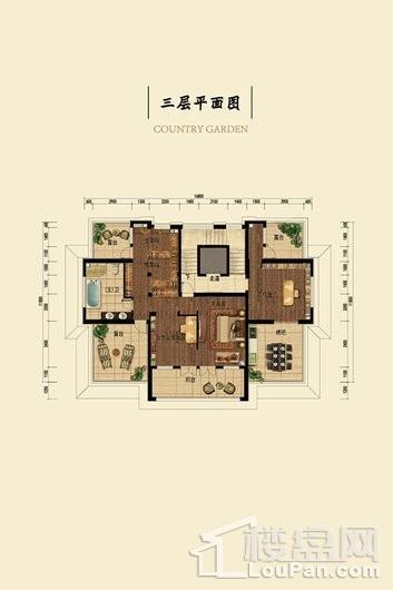 碧桂园桃园里三层平面图 10室3厅7卫2厨