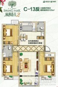 林荫春天C—13反户型 3室2厅2卫1厨