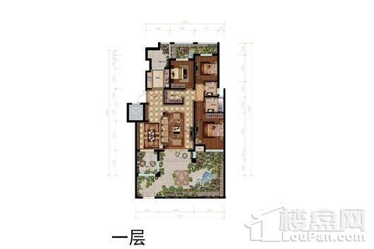 正定天山熙湖一层带庭院户型 3室2厅2卫1厨