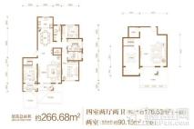 汇君城F6#C1下跃户型 6室2厅2卫1厨