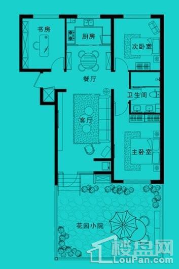 西美花盛一层C户型 3室2厅1卫1厨