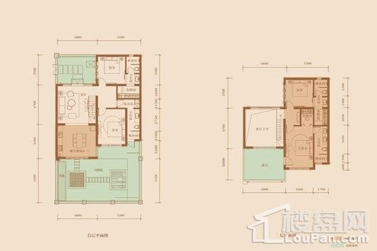 海南官塘学院小镇酒店温泉别院户型图 4室2厅4卫1厨