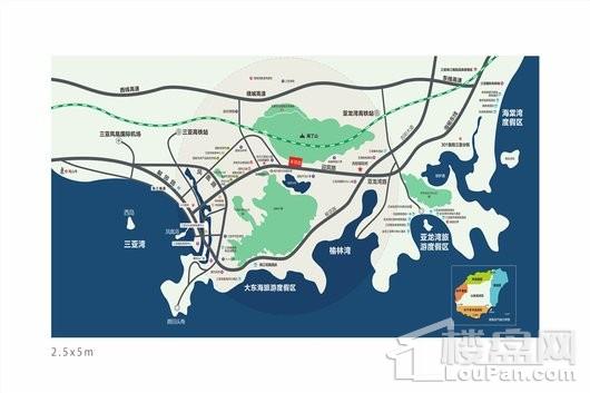 三亚依山云锦项目区位图