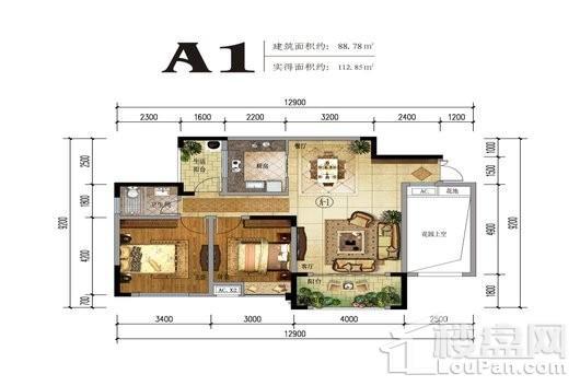 荣海·花间集A1 2室2厅1厨