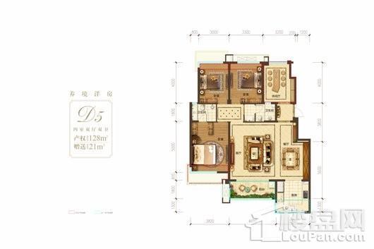 保利·养生谷d5 4室2厅2卫1厨