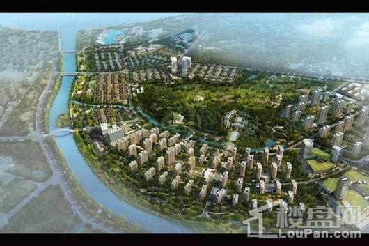 五渚河生态城项目鸟瞰图