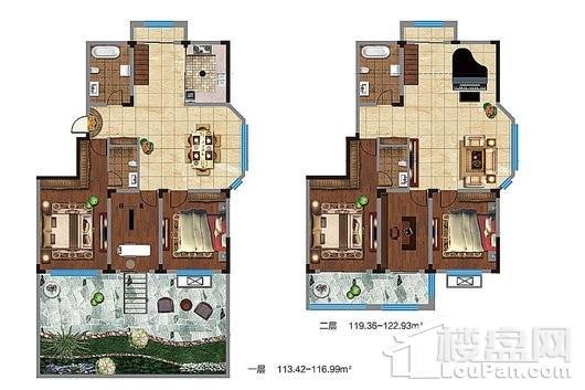 伴月湾帝景海岸E户型复式庭院住宅 4室2厅3卫1厨