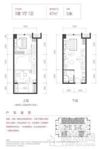 漳州国贸润园35#3室1厅1卫47㎡ 3室1厅1卫1厨