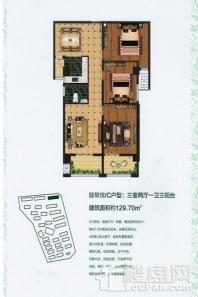 茵悦世家翡翠馆C户型 3室2厅1卫1厨