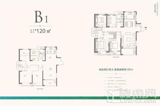 吴越学府B1 4室2厅2卫1厨