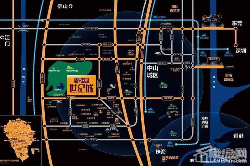 碧桂园世纪城区位交通图