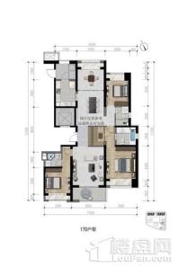 华润置地·悦府170平米户型 4室2厅3卫1厨