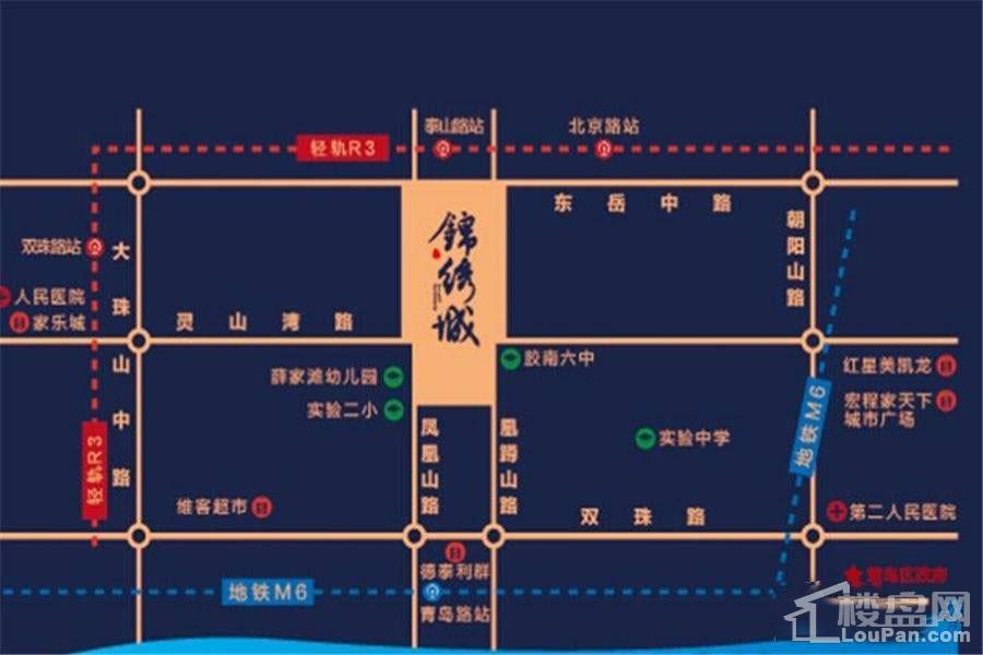 中建锦绣城区域交通图