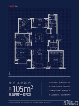 万科翡翠都会105平户型