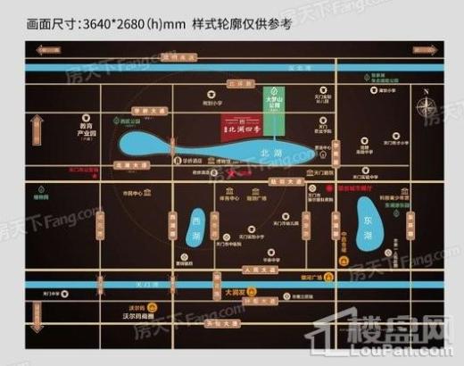 上坤北湖四季交通图