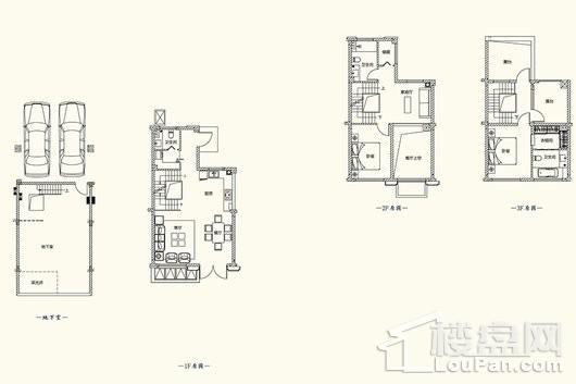 燕回江南院别墅201㎡B3-1户型图 4室2厅4卫1厨