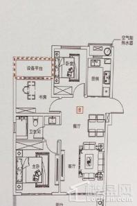 城建琥珀蜀熙府97.85平米户型 3室2厅1卫1厨