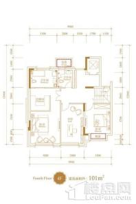 信达·溪岸观邸项目202平米上叠4F 4室2厅3卫1厨