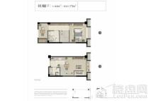 华鸿国樾府公寓44平 1室1厅2卫1厨