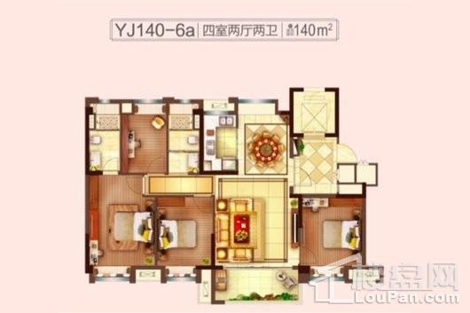 碧桂园·湖悦天境YJ140-6a 4室2厅2卫1厨
