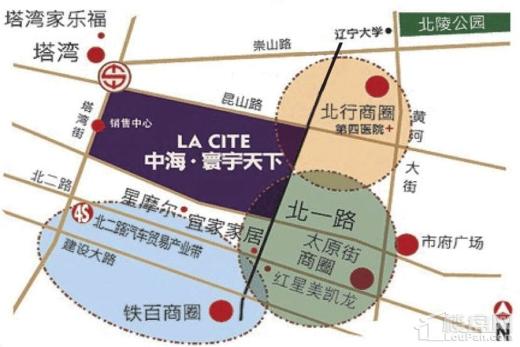 中海寰宇天下 天萃位置图