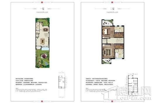 金辉中央云著揽月阁北入户户型一层、二层 4室2厅5卫1厨