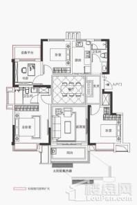 金科·海昱东方Y3户型 4室2厅2卫1厨