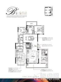 绿地朝阳门B2户型 4室2厅3卫1厨