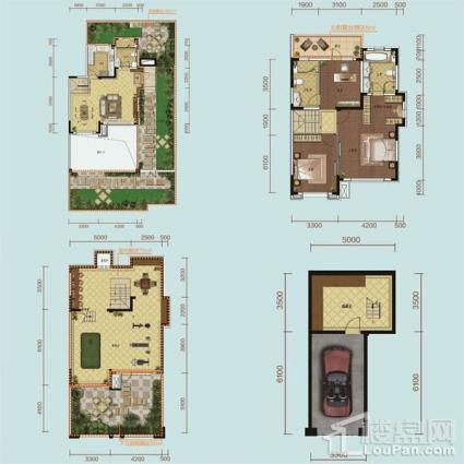 157平3室2厅3卫户型