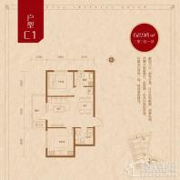 62.94平2室2厅1卫C1户型