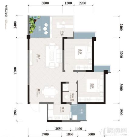 西城君悦华府D1户型图