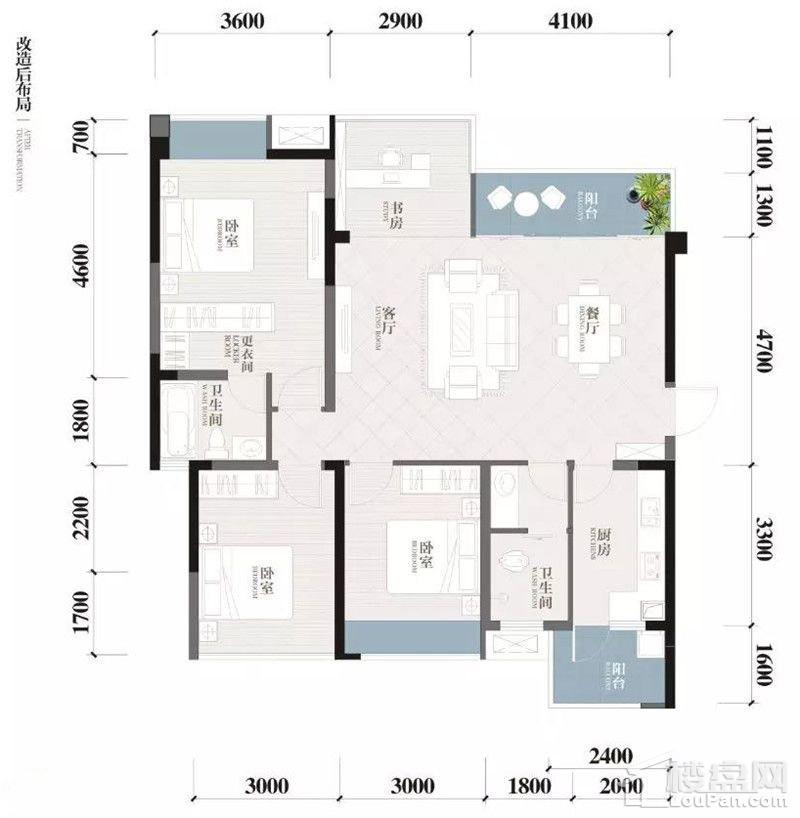 西城君悦华府A1户型图