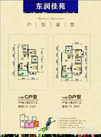 3#D户型 两房两厅一卫 79.98㎡（右）