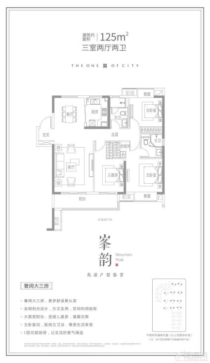 3室2厅2卫  125.00㎡