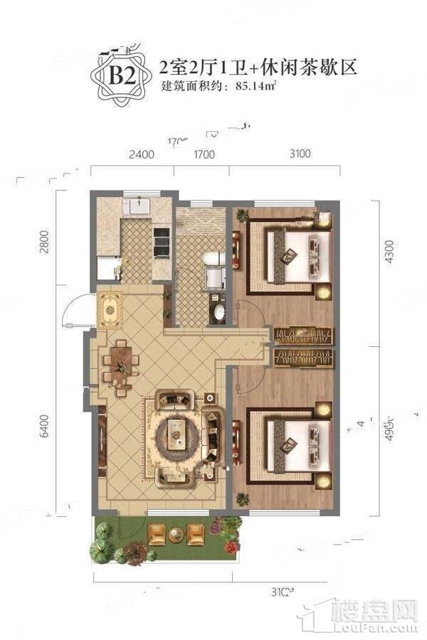 B2户型85.14平