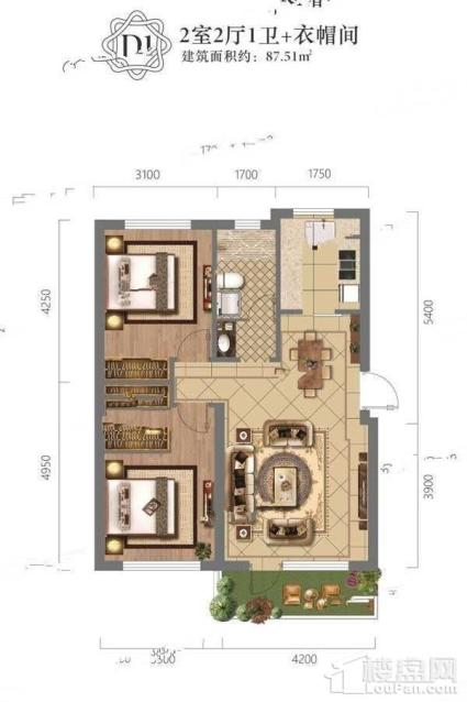 D1户型87.51平