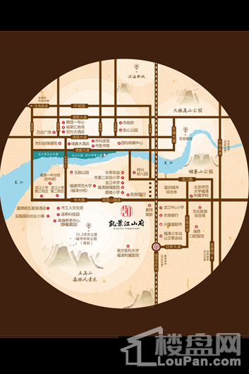 凯景江山府交通图