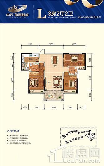 中兴·体育新城L 3室2厅2卫1厨