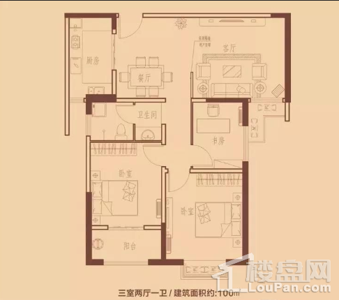 户型方正，卧位居南面且带有独立卫生间和大飘窗，拥有独立的卫生间，可保证主人的隐私问题。