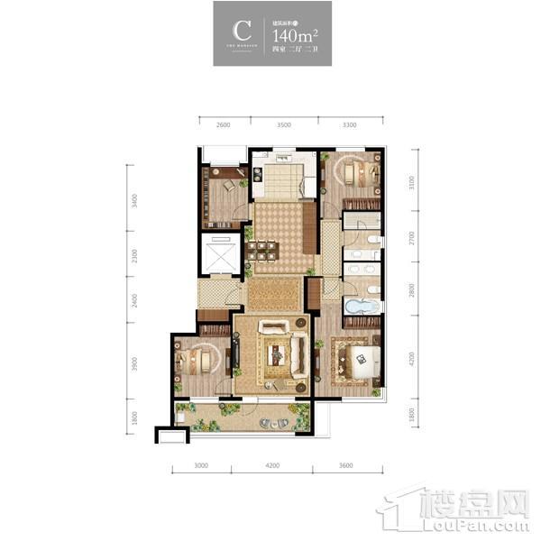 其仕和悦C户型4室2厅2卫