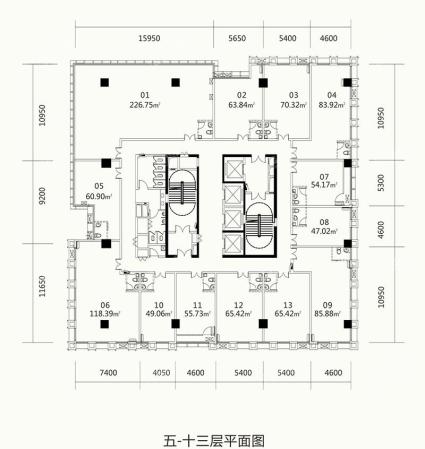 5-13层平面图